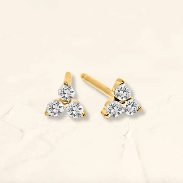 Boucles d'oreilles Radha Saphir Blanc